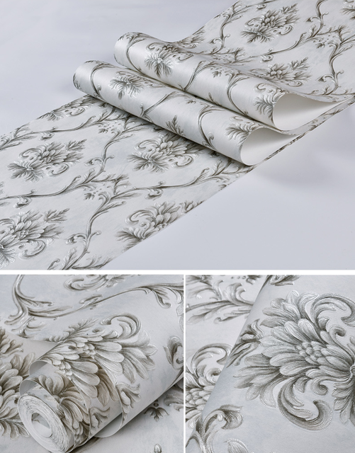 Modern PVC Anti-static Moisture-Proof Easy Install Strippable Non-woven Wallpaper Embossed Texture Kitchen Living Room Bedroom