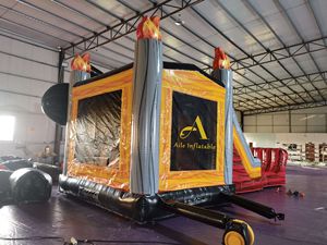 <span class=keywords><strong>Monster</strong></span> Truck Combo Maison gonflable extérieure avec toboggan Château sautant sec et humide avec toboggan à <span class=keywords><strong>2</strong></span> voies - Product Image 5