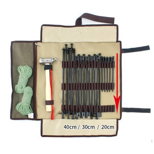 Tent Stake Storage Bag, Heavy Duty Oxford Polyester Case for Tent Pegs and Camping Hammer