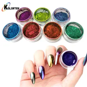 Kolortek chameleon pigment nails powder color change chrome pigment