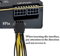 Câble d'alimentation d'extension 8 broches femelle vers double 8 P (6 + 2) broches mâle PCIe PCI-Express 4 lignes câble de carte graphique de fusion