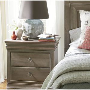 French Vintage Solid Wood Bed , <b>Antique</b> Wood Spindle Bed with Upholstered Headboard, Queen King Size Platform Bed for Bedroom - Product Image 4