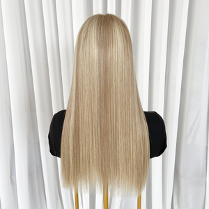 Perruques en dentelle de cheveux humains européens luxueuses, prêtes à être expédiées, cheveux vierges bruts, perruques sans colle, perruques en dentelle frontale blonde pour femmes - Product Image 3