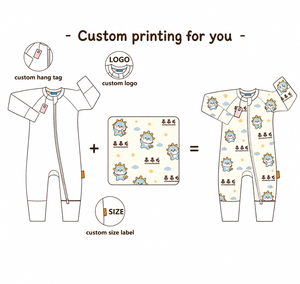 Pijama <span class=keywords><strong>de</strong></span> Bambú Guai RTS para Bebé, con Cierre Bidireccional, Viscosa <span class=keywords><strong>de</strong></span> Bambú y Spandex, Estampado Floral, Transpirable, Unisex, para Recién Nacidos - Product Image 6
