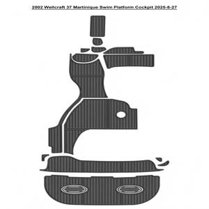 Plataforma de Madera de Teca EVA Wellcraft 37 Martinique 2002 para Yates y Embarcaciones, Diseño Moderno de Grano de Madera para Exteriores, Éxito de Ventas en eBay - Product Image 3