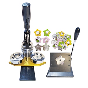 Hot Bán Tự Làm Năm Cánh Sao Hình Dạng Huy Hiệu Nhà Sản Xuất Nút Máy + Giấy Cắt + 100Pcs Pin Huy Hiệu - Product Image 1