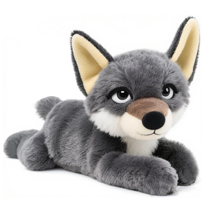 High Quality Lying Down Wolf Plush Toy Cute Stuffed Animal New Snuggly Companion for Hugs and Bedtime a <strong>Joyful</strong> Addition to <strong>Room</strong> - Product Image 1