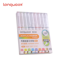 Vente chaude Languo M720-7 Acrylique Dessin Maker Stylo Pinceau Pointe Ensemble Emballé