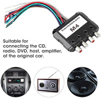 Convertisseur audio haut-vers-bas Senger M4, quatre entrées, quatre sorties, amplificateur de puissance 4 canaux, câble de contrôle, interface RCA, haute fidélité