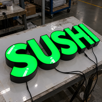 Enseigne de magasin personnalisée avec design LED, enseigne de magasin de chaussures, enseigne lumineuse LED, lettres métalliques avec grande lumière LED pour restaurant