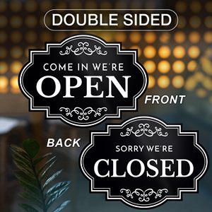 Señal de decoración abierta y cerrada, señal Reversible de doble cara para tienda de negocios, cafetería, Bar y restaurante - Product Image 2
