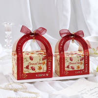 Boîte Cadeau de Luxe pour Pâtisseries et Biscuits avec Poignée et Ruban – Idéale pour Chocolats, Macarons et Autres Aliments – Finition Brillante