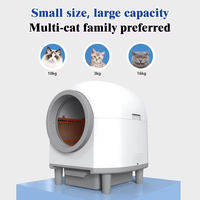 Elecpet Bac à Litière Automatique pour Chat Autonettoyant Charmant Smart Pet Bac à Litière Électrique Design Fermé avec Toilette à Sable