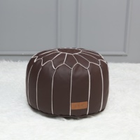 Pouf intérieur tabouret pouf en cuir marocain