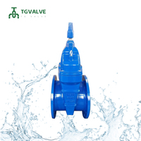 Vanne à boisseau sphérique en fonte ductile avec revêtement époxy DIN3352 F4 PN10 DN100-DN400 à bride EPDM époxy bleu pour système d'égout