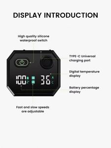 Pompe électrique portable avec écran numérique intelligent pour la randonnée, les voyages en camping-car, les animaux domestiques, la douche en plein air - Product Image 2