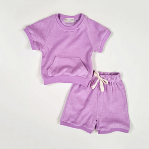 Bộ Quần Short Vải Terry Cho Trẻ Tập Đi Bộ Quần Áo Thân Thiện Với Trẻ Tập Đi Và Áo Thun Khăn Trẻ Em Bền Vững - Product Image 4