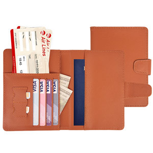 Fabrika Özel LOGO Hediye RFID Korumalı Vintage PU Deri Çok Fonksiyonlu Kartlık Cüzdan Pasaportluk Bilet Kılıfı - Product Image 1