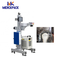 Machine d'impression laser à fibre volante en ligne 30 watts 40w Machine de marquage de date Ppr Pe Raycus Portable Pvc Qr Code Lazer Machines d'impression
