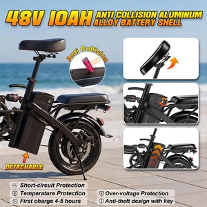 Solution de livraison du dernier kilomètre depuis l'entrepôt américain : Vélo pliant mini sans balais 48V avec panier arrière pour les courses urbaines et les affaires T1 Foldab - Product Image 5