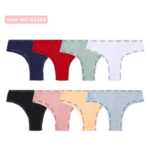 Careuokin Thread algodón <span class=keywords><strong>Tanga</strong></span> sexy brasileña chicas adolescentes algodón bragas logotipo personalizado cintura puro algodón Hipster bragas A7420 - Product Image 5