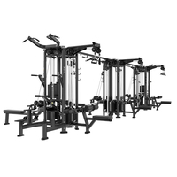 Máquina de Gimnasio Brtw, Equipo de Fitness, Sistema de Entrenamiento con Cables Cruzados de 12 Estaciones Multifuncionales, Equipo Deportivo