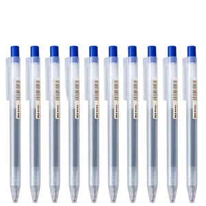 Gelstift-Set im japanischen Knock-Style, 10 Stück mit 0,38mm und 0,5mm Tintenbreite, Werbe-Kunststoffstifte für Schüler - Product Image 6