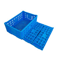 Caisses pliables de boîte pliable résistante de récipients en plastique pour le supermarché de légumes de fruits