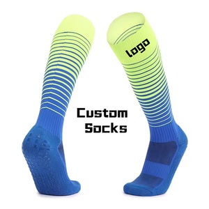 Wholesale Non Slip Cushioned Knee High Over Calf Soccer Sports <b>Socks</b> for Men High Quality - Product Image 1