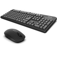 AIKUN-Clavier à Membrane Filaire et Souris, Touches Multimédia, Souris 3D 1200DPI, Plug and Play, Design Slim