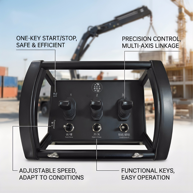3 Joysticks Truck Crane Wireless Remote Control Kit Safe Efficient Crane Remote Controls Proportional Control Adjustable Speed
