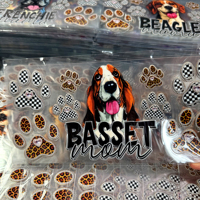 Envolturas para Vasos de PET de 16 oz con Diseño de Perro Beagle, Resistentes a los Rayos UV, Adhesivos de Transferencia Impermeables para Vasos y Tazas, Venta al Por Mayor