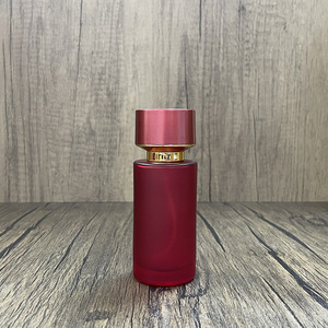 Clear Matte Blue Color Glass square Oil Pump Perfume Spray Bottle for Liquid <b>Foundation</b> with square Round Black White Gold Lid - Product Image 5