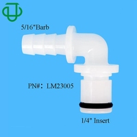 Acétal 5/16 "Tuyau Barb Non Valved Male Plug CPC Raccord Rapide Angle Droit 90 Degrés Barbelé Coude Bend Tube Connecteur