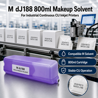 Solvant additif pour maquillage de haute qualité 800 ml M J188 compatible avec l'imprimante jet d'encre industrielle continue CIJ