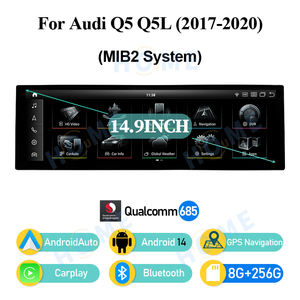 Lecteurs vidéo pour voiture Android 14, Carplay pour <span class=keywords><strong>AUDI</strong></span> <span class=keywords><strong>Q5</strong></span> Q5L 2017-2020, lecteur multimédia Androidauto 14,9 pouces, navigation GPS, écran intelligent - Product Image 6