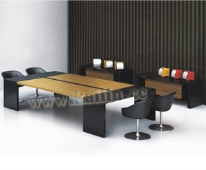 2025 gỗ vuông phòng họp nội thất phòng họp cherry WALNUT màu bàn hội nghị rắn gỗ dài bàn confrence - Product Image 4