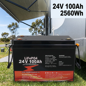 Baterai LiFePO4 24V 100Ah 200Ah, Dapat Ditumpuk, Penyimpanan Daya untuk Sistem Tenaga Surya Rumah - Product Image 1