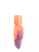 Vase en verre géométrique triangulaire moderne personnalisé, dégradé orange et violet, vase à fleurs hydroponique pour la décoration de la maison et des mariages