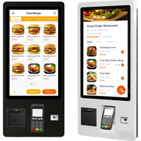 Kiosque de commande automatique pour restaurant de 23,6, 27 et 32 pouces, kiosque de commande de nourriture, système de point de vente pour café