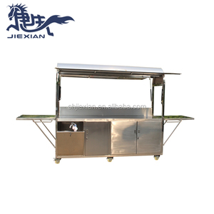 JX-CR220 Carrito de Comida Móvil de Acero Inoxidable, Carrito de Café para la Venta - Product Image 3