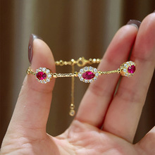 השנה החדשה S925 של השנה החדשה bangle צמיד מזל טוב עם סרט אוצרות אדום וסרט אדמת חצר אלסטי - Product Image 5