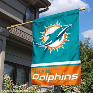 Bandiera da Giardino dei Miami Dolphins, 100% Poliestere, Doppio Lato, Spedizione Rapida - Product Image 5