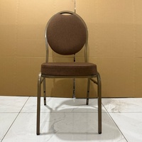 Chaises et tables de réception d'hôtel empilables, portables, économiques et bon marché en métal pour événements et banquets de mariage en gros