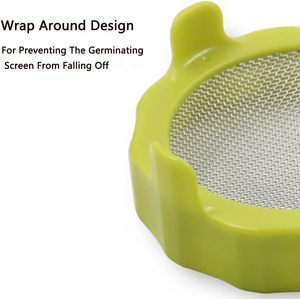 Tapa de germinación dedicada <span class=keywords><strong>para</strong></span> frascos de boca ancha, cultive sus propios brotes de alfalfa y ensalada - Product Image 5