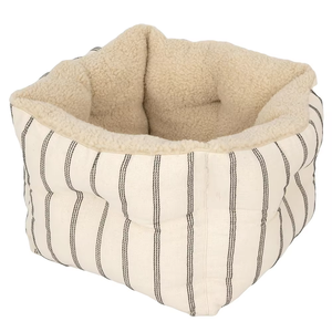 Nido respetuoso con el medio ambiente fácil de limpiar elegante a rayas de pared alta con forma de abrazo para Gatos Perros personalizado cálido Sherpa Interior hecho a mano cama para mascotas - Product Image 1