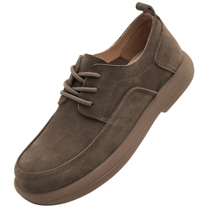 Zapatos de Cuero Casuales de Negocios para Hombre, Nuevos Modelos 2026 Y 38-44, Zapatos de Punta Redonda a la Moda con Suela Gruesa de Cuero Genuino Vintage - Product Image 4