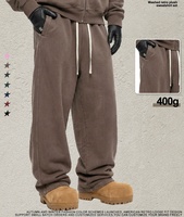 Ensemble deux pièces pour homme, automne, style décontracté, rétro américain, en coton 100% lavé, cardigan à capuche doublé polaire et pantalon à ourlet incurvé, ODM
