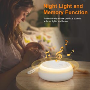 Máquina de Ruido Blanco con Luz Nocturna Recargable, Máquina de Sonido para Dormir Portátil, Función de Luz, Dispositivo de Ayuda para Dormir - Product Image 3