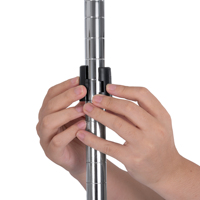 Étagère à fils métalliques commerciale à 6 niveaux avec roulettes, étagère de rangement en métal robuste pour entrepôt et cuisine